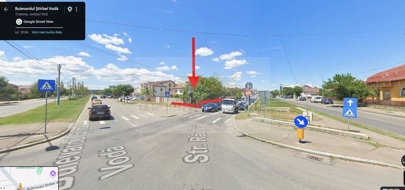 Craiova, teren 500 mp, colt stradal, vizibilitate maxima, langa stadion.