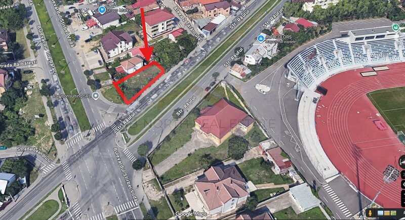 Craiova, teren 500 mp, colt stradal, vizibilitate maxima, langa stadion.